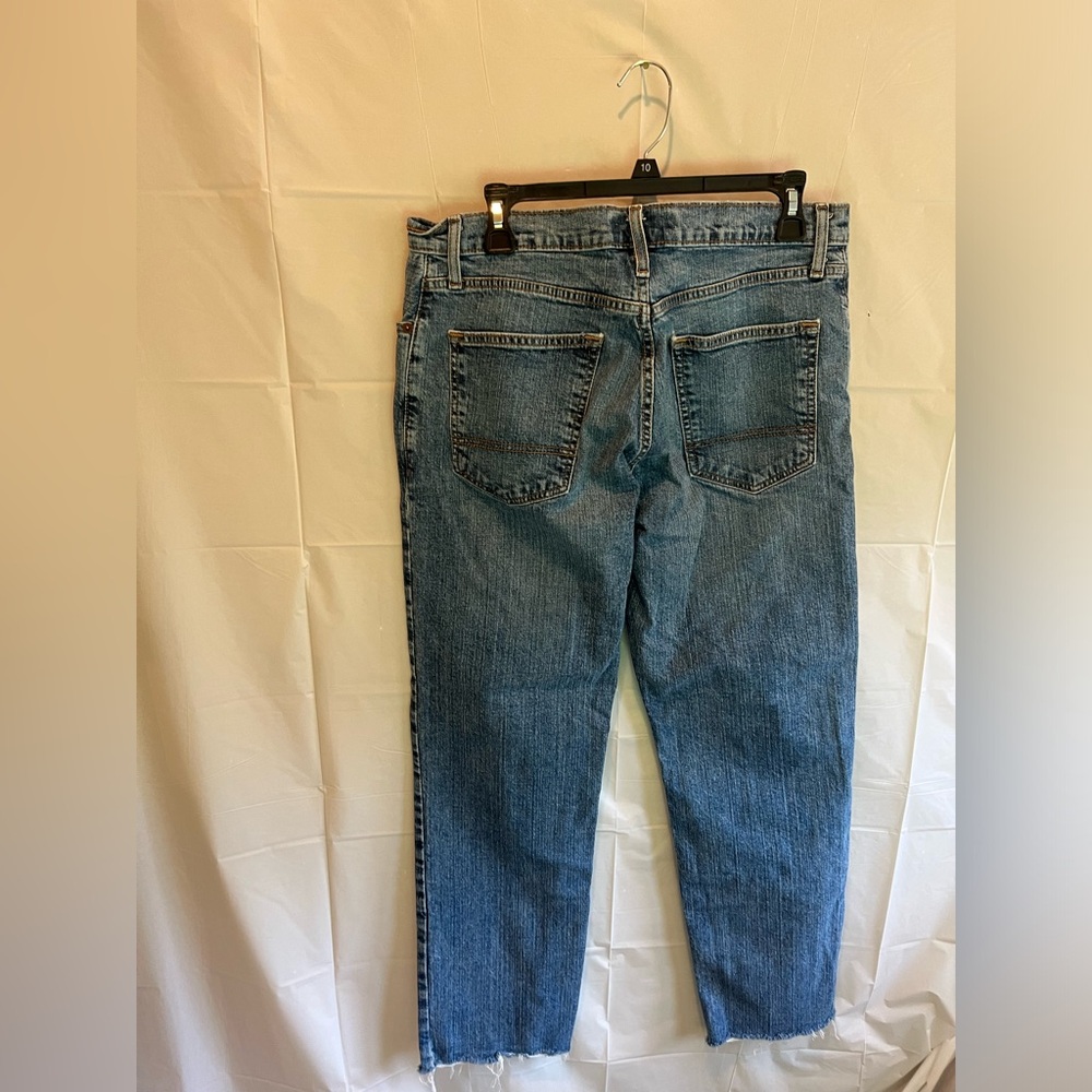 Distressed Arizona Straight Leg Blue Jeans
